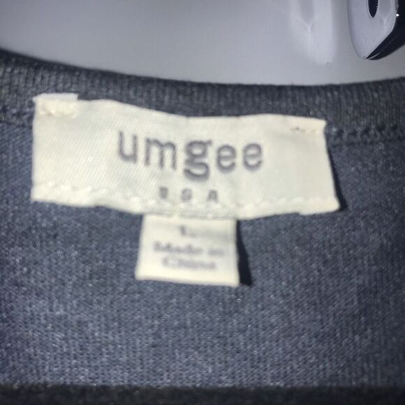 Umgee Dress cut-out shoulder Women's Large Grey Short Sleeve Long Maxi Knit - Picture 2 of 7